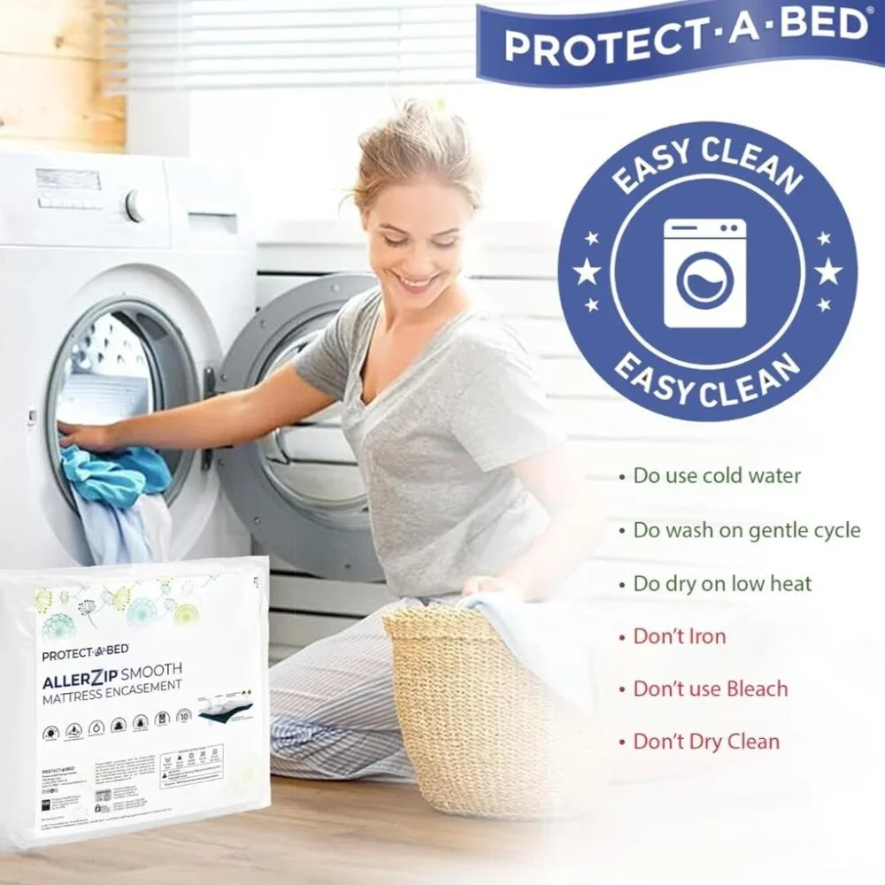 New - King Size Protect-A-Bed AllerZip Smooth Mattress Encasement - Waterproof